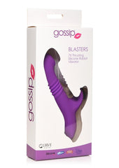 Gossip Blasters 10x Rechargeable Silicone Thrusting Rabbit Vibrator - Violet