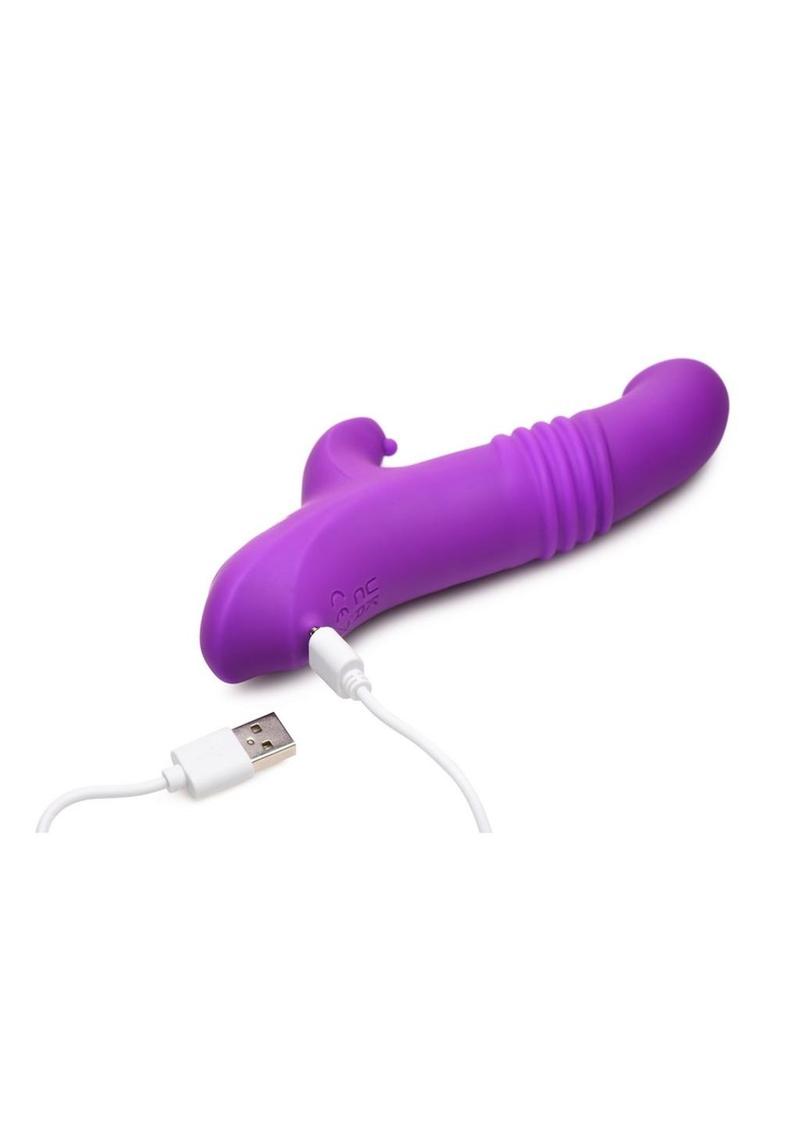 Gossip Blasters 10x Rechargeable Silicone Thrusting Rabbit Vibrator