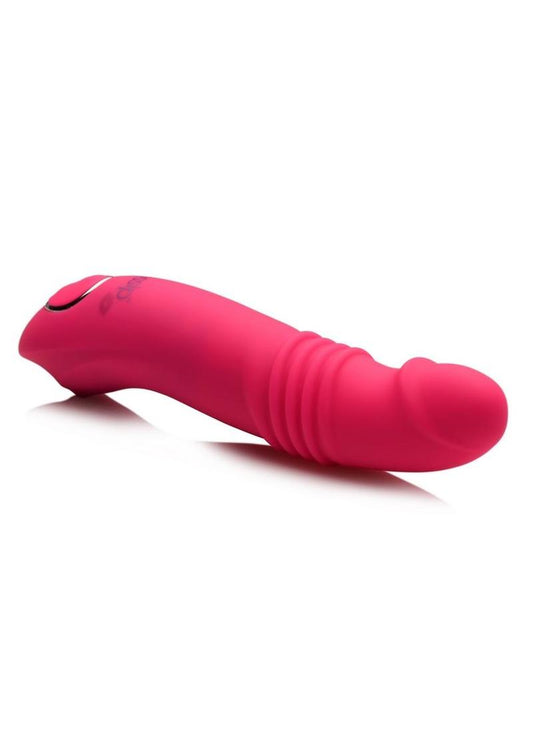 Gossip Blasters 10x Rechargeable Silicone Thrusting Vibrator - Magenta