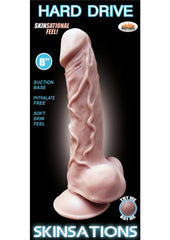 Hard Drive Skinsations Realistic Silicone Dildo - Vanilla - 8in