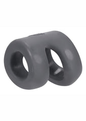 Hunkyjunk Connect Silicone Ball Tugger Cock Ring - Gray/Grey