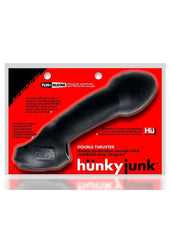 Hunkyjunk Double Thruster Textured Double Penetrator Sling - Black/Tar Ice Black