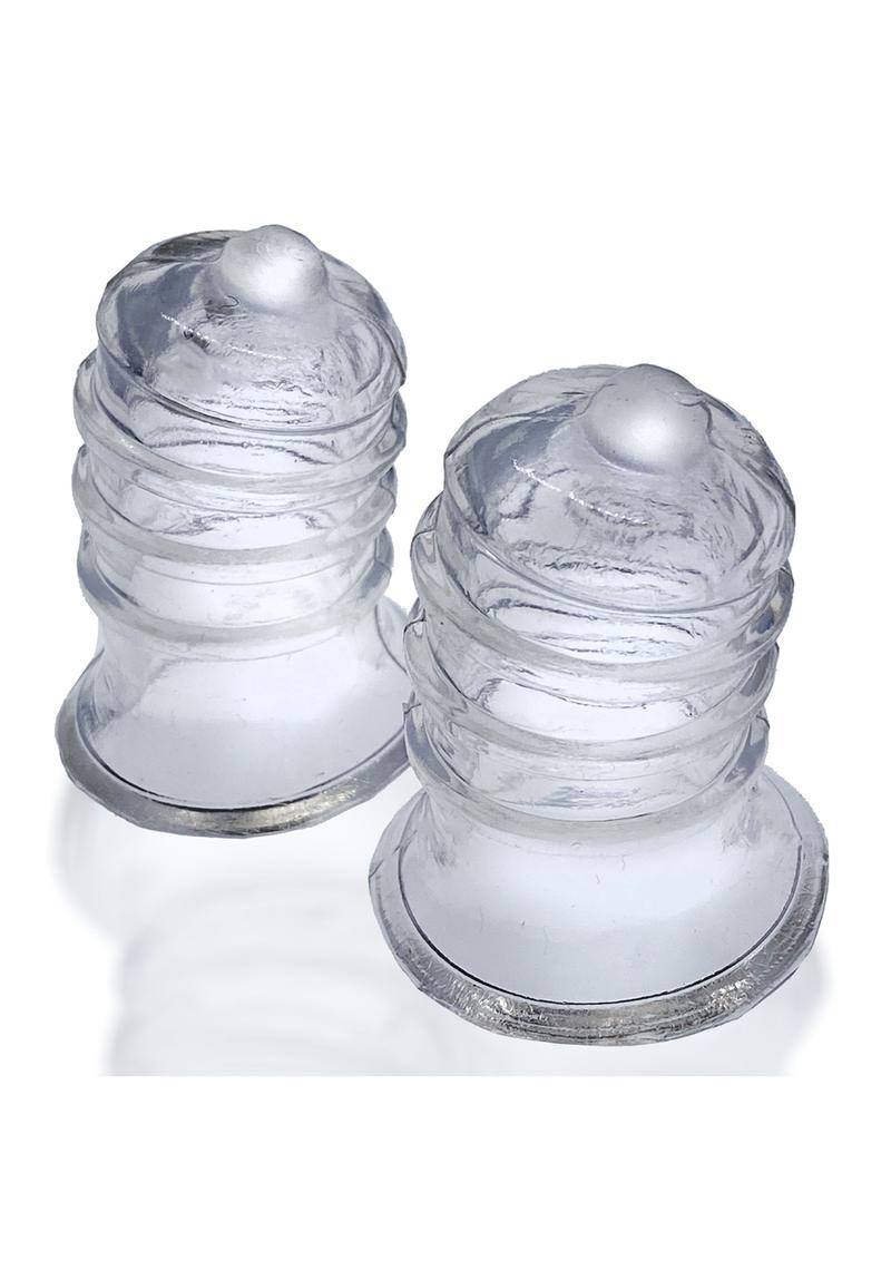 Hunkyjunk Elong Wide Base Nipsuckers - Clear