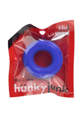 Hunkyjunk Huj Silicone Cock Ring - Blue