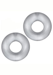 Hunkyjunk Stiffy Bulge Silicone Cock Rings - Clear/Clear Ice - 2 Pack