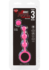 Hustler Silicone Anal Beads 3 Balls - Pink - 5.5in