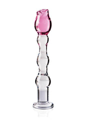 Icicles No. 12 Beaded Flower Glass Dildo