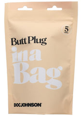 In A Bag Silicone Anal Plug - Black - 5in