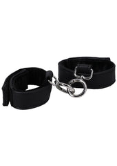 In A Bag Vegan Leather Handcuffs - Black
