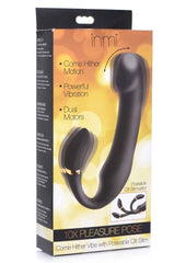 Inmi 10x Pleasure Pose Vibe with Clit Stimulator Silicone Rechargeable Vibrator - Black