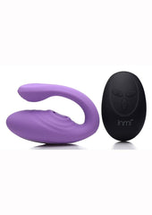 Inmi 7x Pulse Pro Pulsing Silicone Rechargeable Clit Stim Vibe with Remote Control - Purple