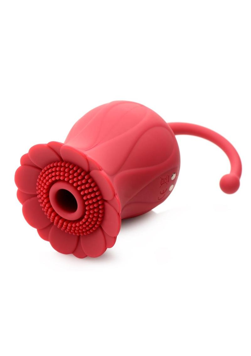 Inmi Bloomgasm Royalty Rose Rechargeable Silicone Textured Suction Clitoral Stimulator