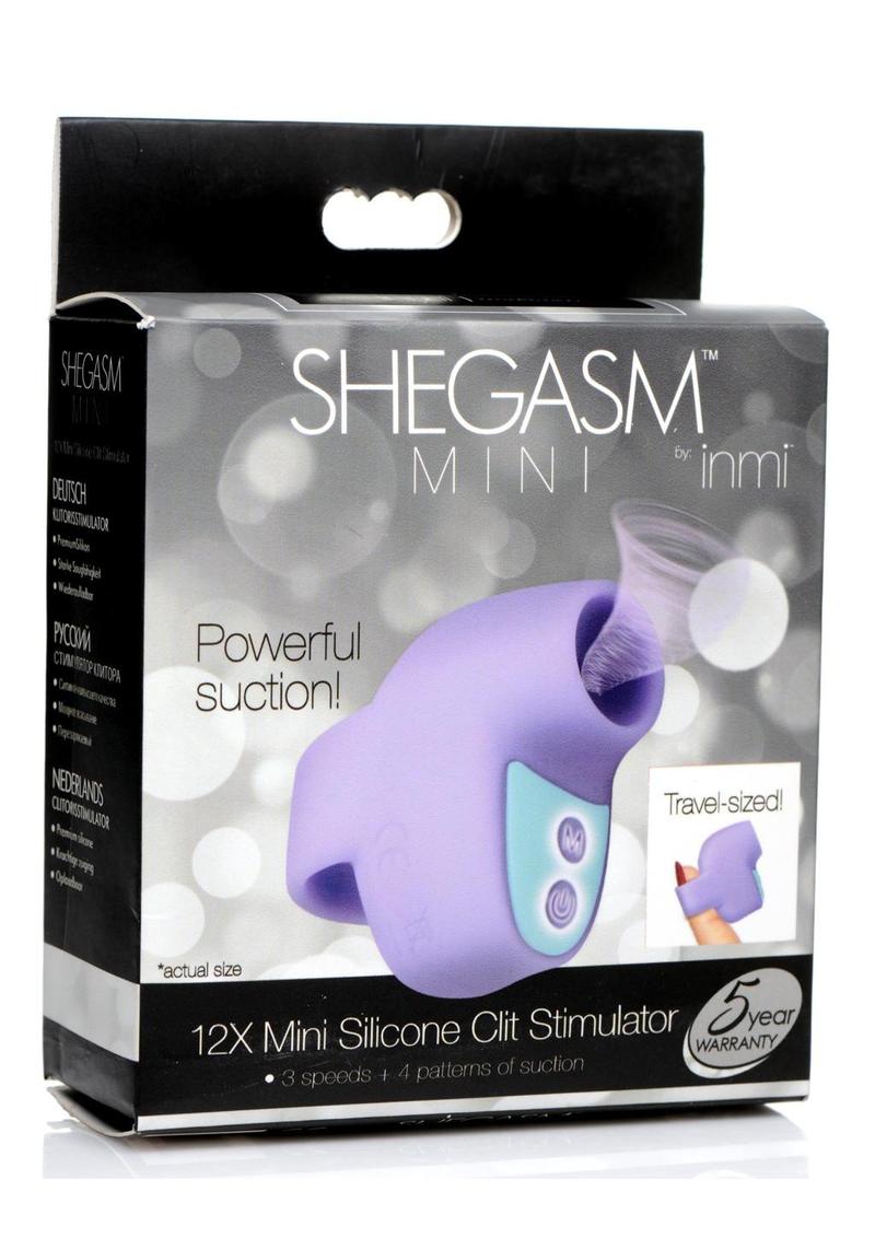 Inmi Shegasm Mini Silicone Rechargeable Clitoral Stimulator - Blue/Purple