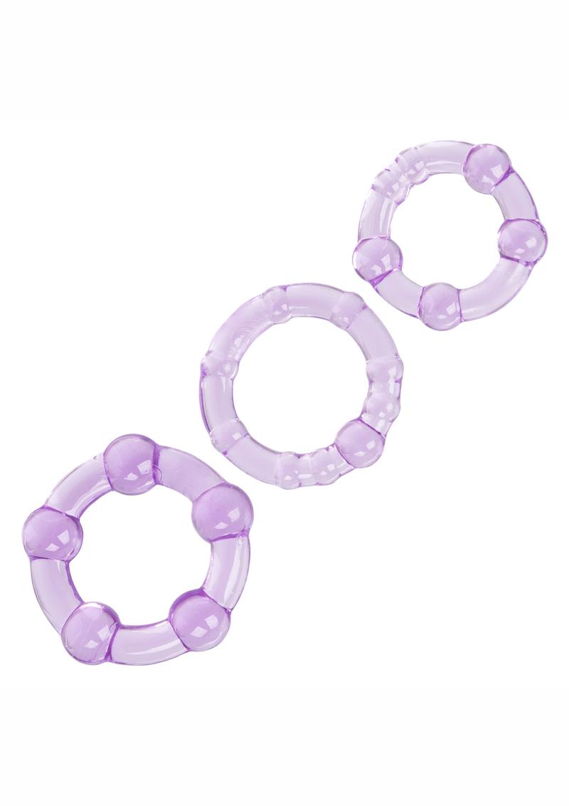 Island Rings Cock Rings - Purple - 3 Piece Set