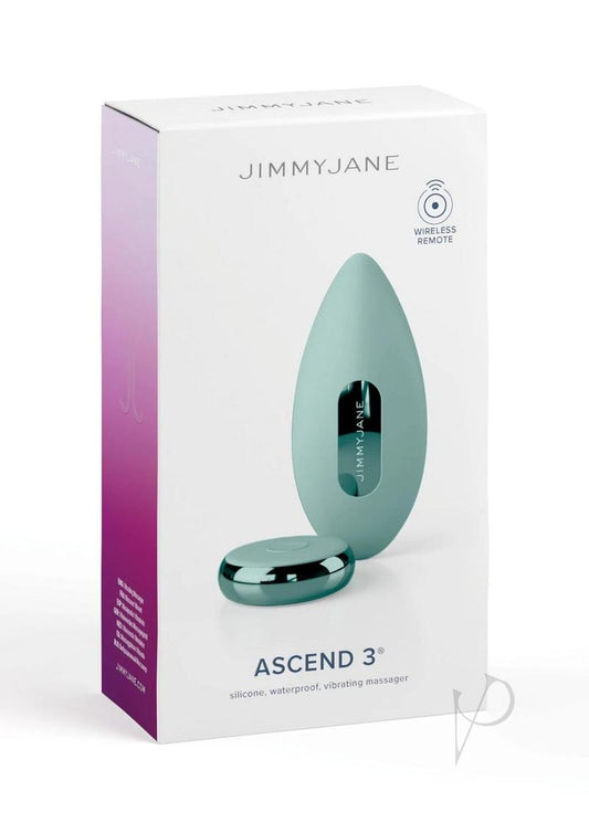 Jimmyjane Ascend 3 Silicone Vibrating Massager with Remote - Teal