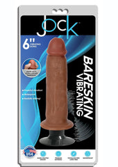 Jock Bareskin Realistic Vibrating Dong - Caramel - 6in