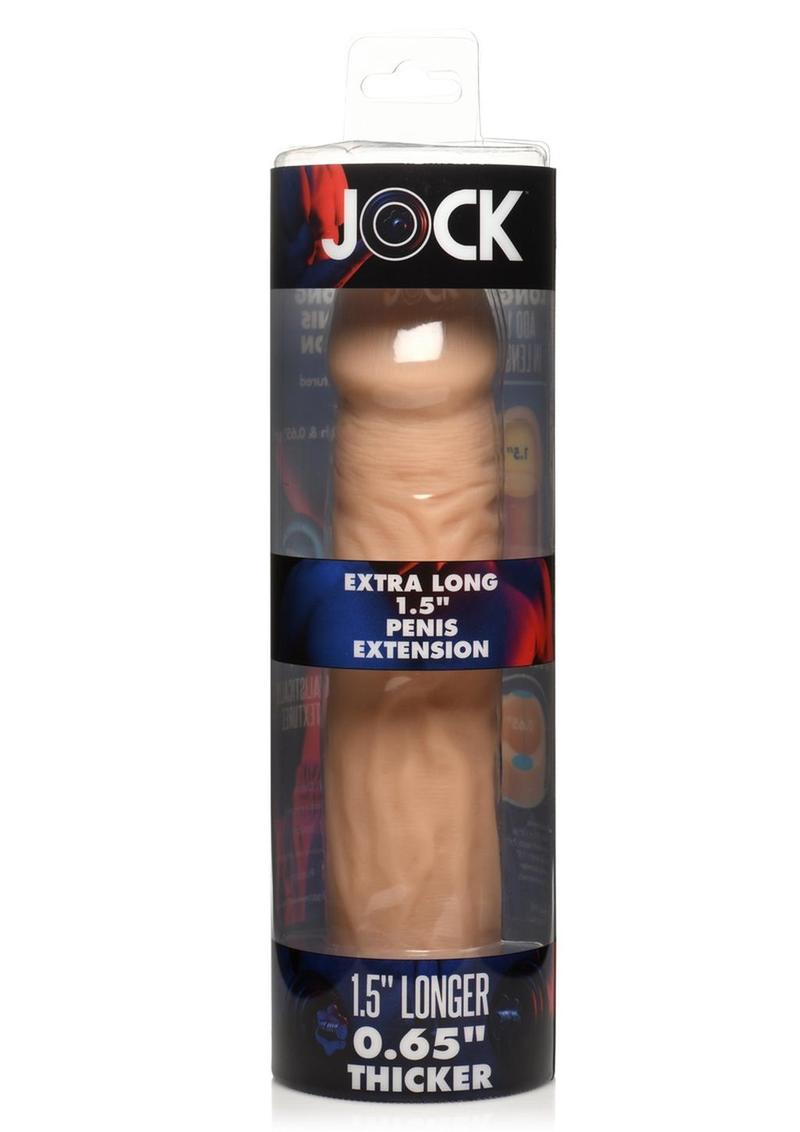 Jock Extra Long Penis Extension Sleeve - Vanilla - 1.5in