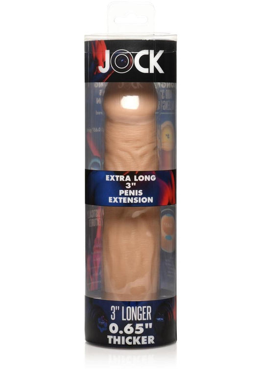 Jock Extra Long Penis Extension Sleeve - Vanilla - 3in