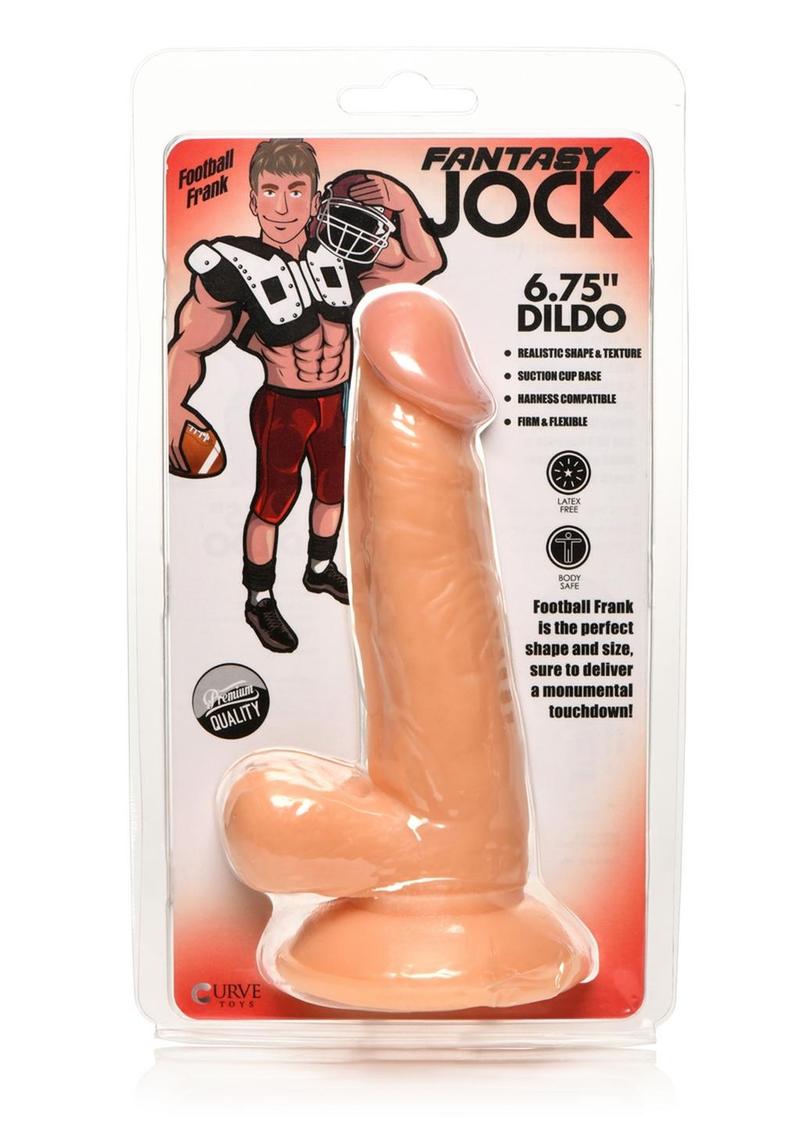 Jock Football Frank Dildo with Balls - Vanilla - 6.75in