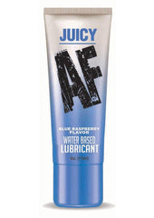 Juicy AF Water Based Flavored Lubricant Blue Raspberry - 4oz