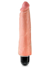 King Cock Vibrating Stiffy Dildo - Vanilla - 8in