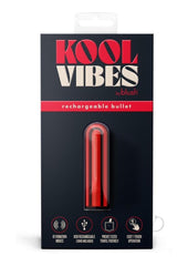 Kool Vibes Rechargeable Mini Bullet - Cherry/Red