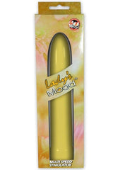 Lady's Mood Plastic Vibrator - Yellow