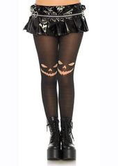 Leg Avenue Jack O' Lantern Opaque Tights - Black - One Size