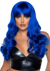 Leg Avenue Misfit Long Wavy Bang Wig - Blue - One Size