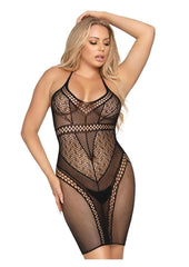 Leg Avenue Multi Net Halter Mini Dress.