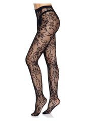 Leg Avenue Seamless Chantilly Floral Lace Tights