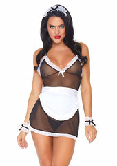 Leg Avenue Seductive French Maid - Black/White - 4 Piece/Set