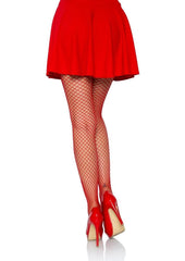 Leg Avenue Spandex Industrial Net Tights - Red - One Size