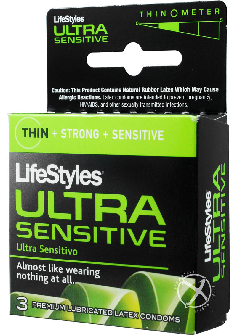 LifeStyles Condom Ultra Sensitive Lubricated - 3 Pack