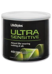 LifeStyles Ultra Sensitive 40 Preium Lubricated Latex Condoms - Bowl