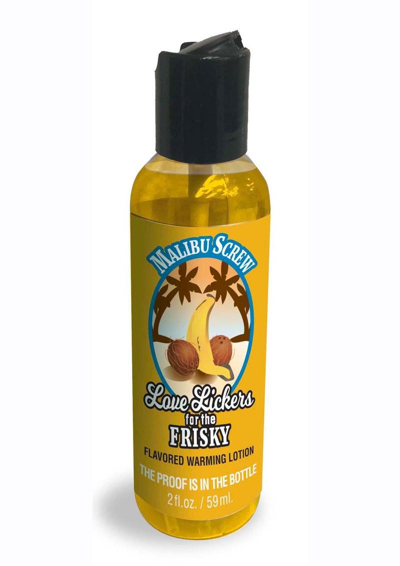 Love Lickers Pineapple and Coconut Flavored Warming Massage Oil 2oz -Malibu Screw