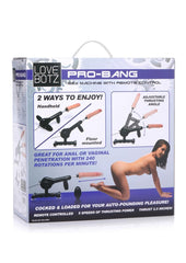 Lovebotz Pro-Bang Plug In Sex Machine with Remote Control - Black