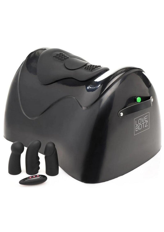 Lovebotz The Bucking Saddle Thrusting and Vibrating Saddle Sex Machine with Remote Control - Black