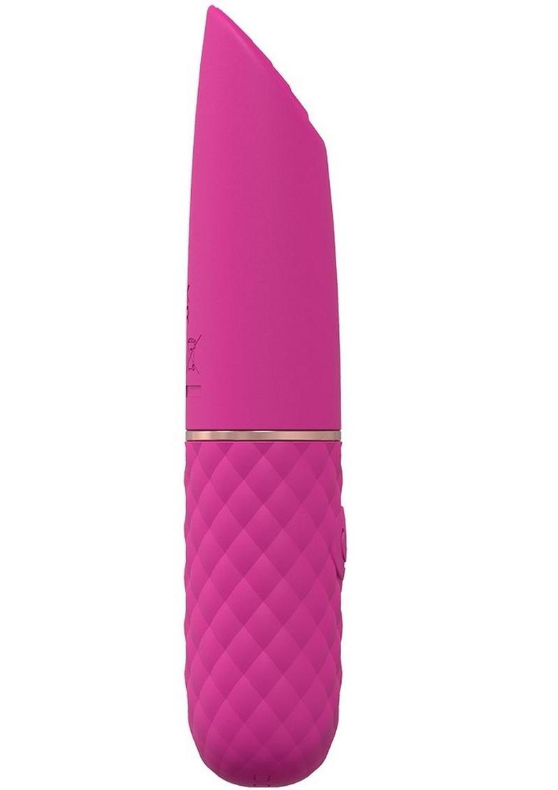 Loveline Beso Silicone Rechargeable 10 Speed Vibrating Mini Lipstick Vibe - Pink