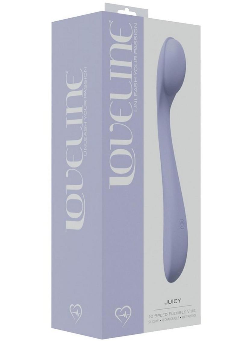 Loveline Juicy Silicone Rechargeable 10 Speed Flexible Vibe - Lavender