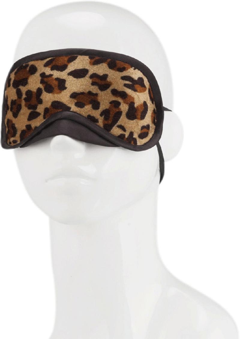 Lux Fetish Peek-A-Boo Love Mask - Animal Print/Leopard