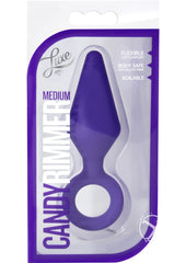 Luxe Candy Rimmer Silicone Butt Plug - Purple - Medium