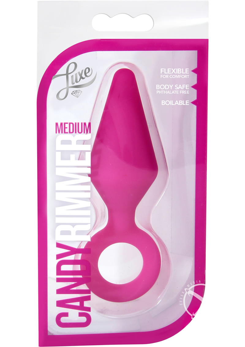 Luxe Candy Rimmer Silicone Butt Plug - Pink - Small