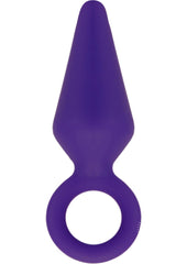 Luxe Candy Rimmer Silicone Butt Plug - Purple - Small