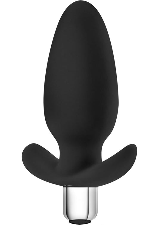 Luxe Little Thumper Silicone Butt Plug - Black