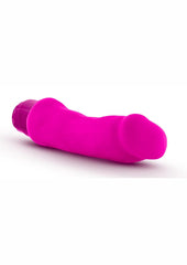 Luxe Marco Vibrating Silicone Dildo - Pink - 7.75in