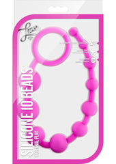 Luxe Silicone 10 Anal Beads - Pink