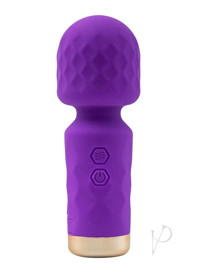 M'lady Rechargeable Silicone Mini Vibrating Wand - Purple