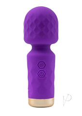 M'lady Rechargeable Silicone Mini Vibrating Wand - Purple
