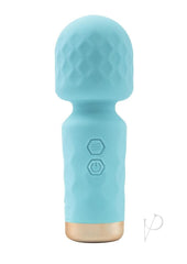 M'lady Rechargeable Silicone Mini Vibrating Wand - Teal